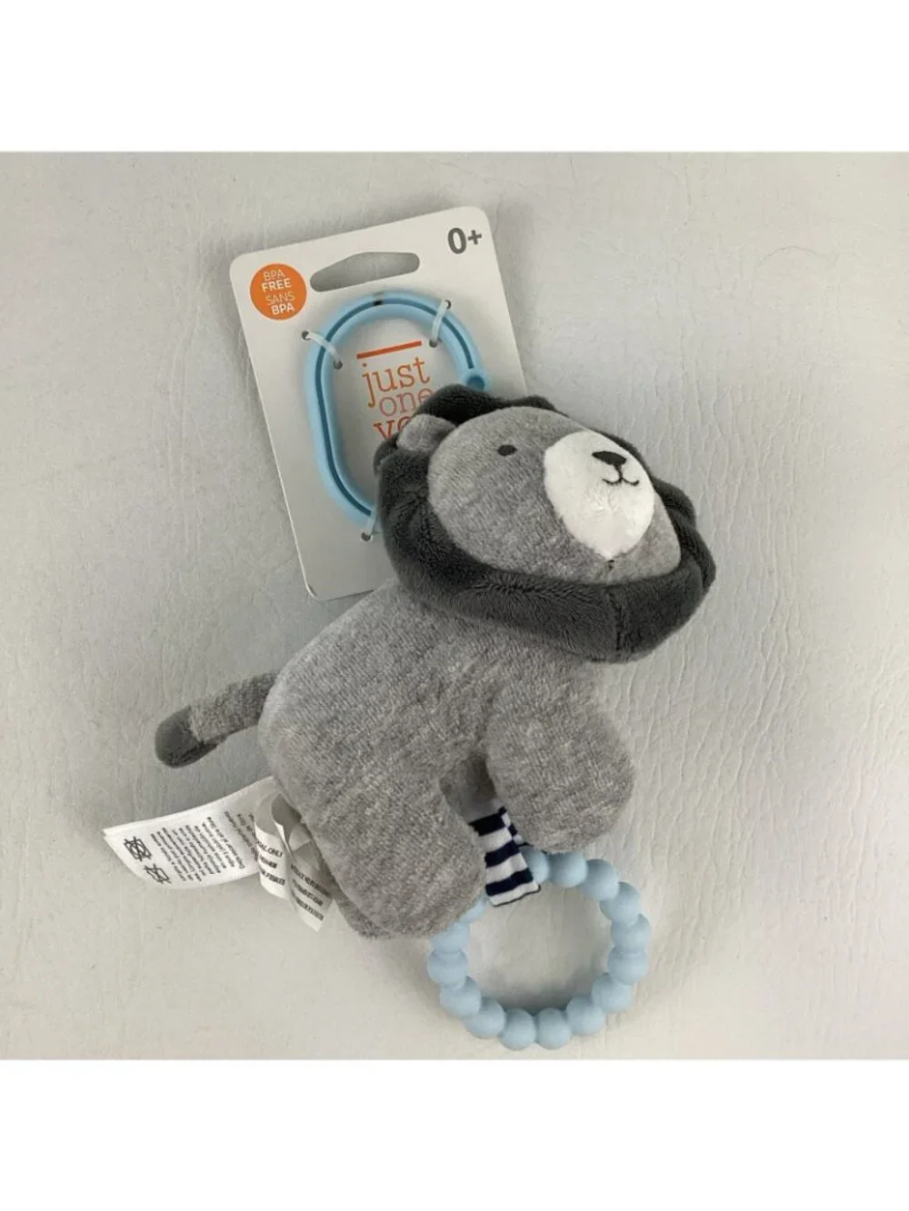 Carter's Just One You Receiving Blanket Set Plush Teether Rattle Clip Animal New